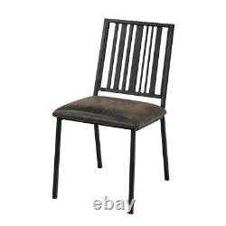 ACME Zudora Side Chair (Set-2), Synthetic Leather & Black Finish DN01758