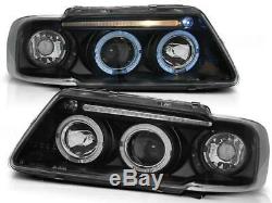 Angel Eyes HALO Headlight Set FOR Audi A3 8L 96-00 in black color finish