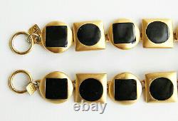 Anne Klein Modernist Geometric Enamel Matte Satin Finish Necklace Bracelet Set