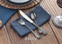 Artaste 56914 Rain 18/10 Stainless Steel Flatware 36-Piece Set Black Finished