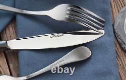 Artaste 56914 Rain 18/10 Stainless Steel Flatware 36-Piece Set Black Finished