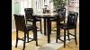 Atlas Black Finish 5 Piece Counter Height Dining Table Set