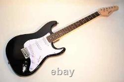 Austin AST100BK Electric Guitar Black Finish Professionally Set Up! With FREE BAG