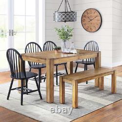 Autumn Lane Windsor Solid Wood Dining Chairs, Set of 2, Black Finish