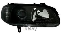 BLACK clear finish headlight set for Opel Omega B 94-99 projection lens