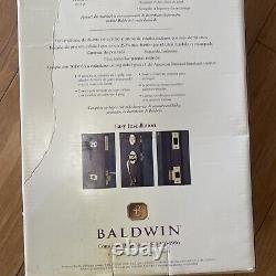Baldwin Premium Entrance Set Logan Satin Brass & Black Finish