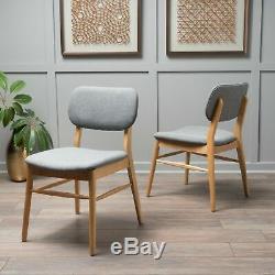Beatrice Mid Century Wood Finish Dining Chairs (Set of 2)