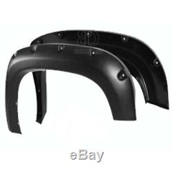 Black Fender Flares Textured Pocket Style For Silverado Sierra 1500 1999-2007