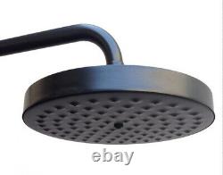 Black Finish Brass Bathroom Faucet Set Rainfall/Handheld Shower Taps Kit 2rs437