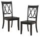 Black Finish Chairs Set Of 4, Dining Kitchen Breakfast Wooden Furniture Armless