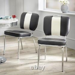 Black Finish Dining Set Vintage Retro American Style 5 Piece