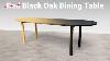 Black Finish On A Red Oak Dining Table With Turned Legs Woodworking
