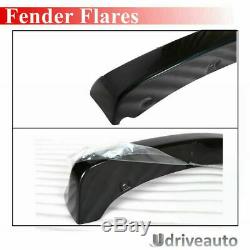 Black Smooth Fender Flares For 2007-2013 Chevy Silverado 1500 5.8'/ 69.6 Bed
