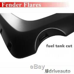 Black Smooth Fender Flares For 2007-2013 Chevy Silverado 1500 5.8'/ 69.6 Bed