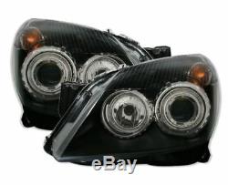 Black clear finish ANGEL EYES H7 Headlights SET for OPEL ASTRA H RHD LHD cars