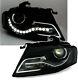 Black Clear Finish Headlight Set For Audi A4 B8 8k 08-11 With Led Drl