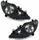 Black Clear Finish Headlights Front Lights Set For Peugeot 307 00-05 With Fog