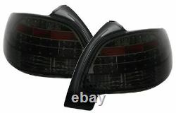 Black smoked color finish LED tail rear lights SET for PEUGEOT 206 Limo 98-06