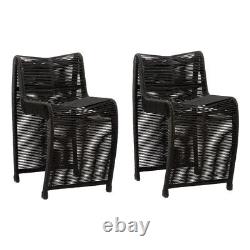 Boraam Lorenzo Rope Counter Stool in Black Finish Set of 2