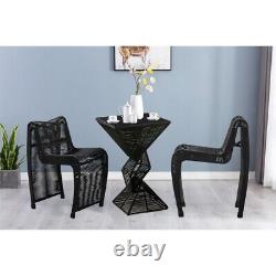 Boraam Lorenzo Rope Counter Stool in Black Finish Set of 2