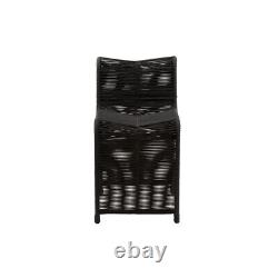 Boraam Lorenzo Rope Counter Stool in Black Finish Set of 2