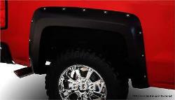 Bushwacker 40957-02 Black Pocket/Rivet Style Finish 4-Piece Fender Flare Set 19