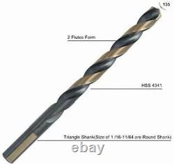 COMOWARE DRILL BIT SET, 1/16 To 1/2 29-Piece Hi-Speed Steel Black-Gold Finish