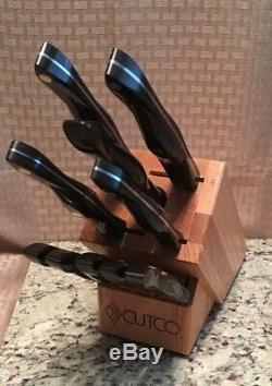 CUTCO Knife SetESSENTIALS + 5 SET with HONEY FINISH OAK BLOCK10 Knives with Block