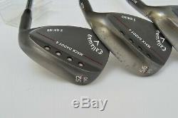 Callaway Mack Daddy 4 Wedge Set 52/56/60. S200 (Stiff) Shafts. Black/Raw Finish