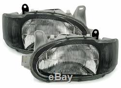 Clear Black finish headlights front light set for FORD ESCORT MK7 from 2 / 95-