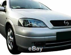 Clear black finish Front headlights front lights SET for Opel Astra G 97-07