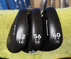 Cleveland Cg15 Black Nitride 3 Wedge Set 52-56-60 Spine Aligned Black S300 Lh