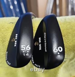 Cleveland Rtx 588 Black Nitride 2 Wedge Set 56 & 60 Spine Aligned Black S300 Lh