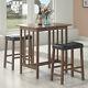 Coaster 3-piece Counter Height Bar Dining Dinette Set Nut Brown 130004