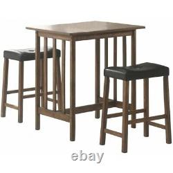 Coaster 3-Piece Counter Height Bar Dining Dinette Set Nut Brown 130004