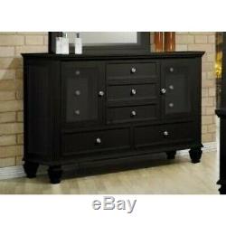 Coasters Furniture Sandy Beach Noir Queen 6 Piece Panel Bedroom Set