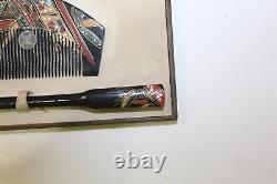 Collect Vintage Asian Hair PC Gift Set Embellished Black Lacquer Finish