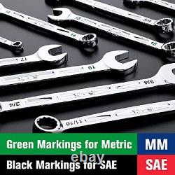 Combination Wrench Set Metric 8 To 19mm 12piece Superrome Finish Preminum Crv Co