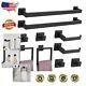 Complete 10-piece Bathroom Towel Bar And Holder Set In Matte Black Finish