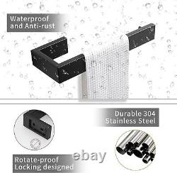 Complete 8-Piece Bathroom Hardware Set Scratch Resistant Matte Black Finish