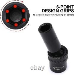 Comprehensive 10-PC Metric Deep Impact Socket Set with Black Phosphate Finish