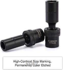 Comprehensive 10-PC Metric Deep Impact Socket Set with Black Phosphate Finish
