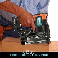 Cordless Air Finish Nail Gun Nailer Tool Kit 2 Batteries Set Charger 18V 2Ah