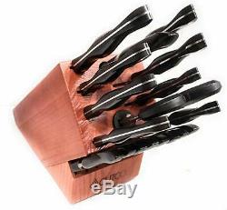 Cutco 21 Piece Kitchen Knife Set with Cherry Finish Oak Block Free Shipping