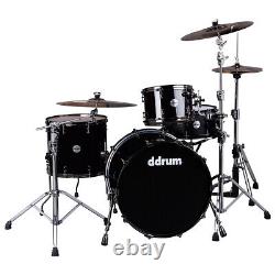 DDrum 3-Piece Max Series Maple/Alder Drum Set with 22 Bass Piano Black Finish