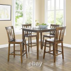 DINING TABLE & CHAIR SET 5 Piece Wooden Set Black and Brown Finishes Available
