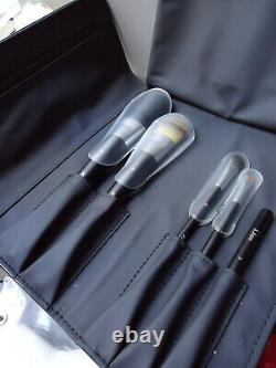 DIOR Full Size Professional Finish Backstage Brush Set Lux Faux Patent Case New