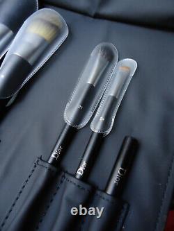 DIOR Full Size Professional Finish Backstage Brush Set Lux Faux Patent Case New