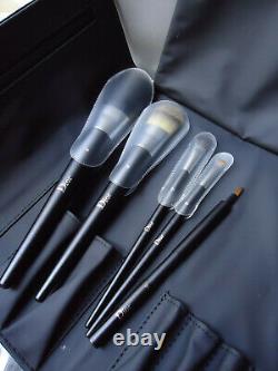 DIOR Full Size Professional Finish Backstage Brush Set Lux Faux Patent Case New