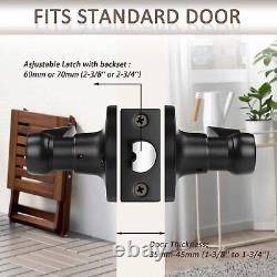 Door Lever Set 10 Pack Keyless Black Finish Passage Function Stainless Steel Z